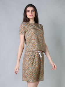 Distribuidor de confianza que vende calidad duradera 100% algodón señoras ropa de dormir de punto media manga dos piezas pijama pantalones cortos conjunto India - Product Image 4