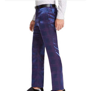 INC International Concepts Pantaloni slim fit da uomo a quadri iridescenti viola taglia 34X30 - Product Image 3