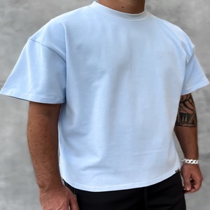 Premium Quality Blank Solid Loose <b>Fit</b> Sustainable Durable Custom Logo Gym Sports <b>Muscle</b> <b>Fit</b> Oversize cotton casual Man's <b>T</b> <b>shirt</b> - Product Image 2