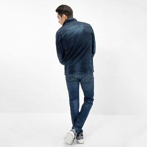 Chaqueta vaquera informal para hombre, moda, color azul claro, 2 bolsillos en el pecho, nuevo diseño, material de alta calidad para invierno, calle principal - Product Image 3