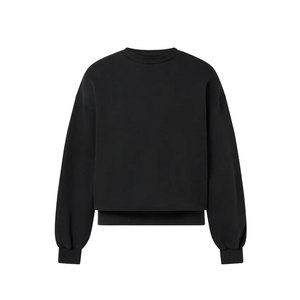 Deep <b>Grey</b> Mens Large Crew Neck Fleece Long Sleeve 100% Cotton Long Sleeve <b>Sweatshirt</b> - Product Image 4