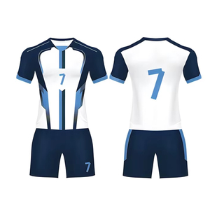 Uniforme de football pour hommes de haute qualité avec logo personnalisé, 100% polyester, séchage rapide, respirant, col en V, manches courtes, dernier design - Product Image 1