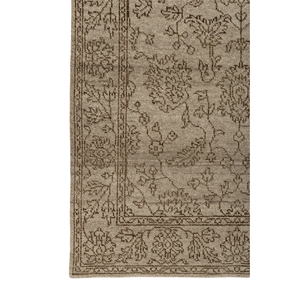 Aprezo Floral Wool <b>Rug</b> Beige Brown Hand Knotted for Home for Living Hallway Entryway Rectangle Puzzle Abstract Pattern-Lca-6013 - Product Image 4