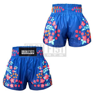 Pantalones cortos de Muay Thai fuertes y duraderos con logotipo personalizado para hombres para Kickboxing y equipo de entrenamiento de combate en artes marciales - Product Image 6
