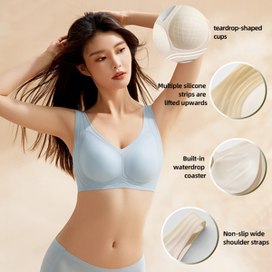 All'ingrosso e OEM abbigliamento da donna Jelly Stripe <span class=keywords><strong>senza</strong></span> soluzione di continuità reggiseno sottile biancheria traspirante <span class=keywords><strong>senza</strong></span> <span class=keywords><strong>ferretto</strong></span> pizzo tessuto resistente - Product Image 3