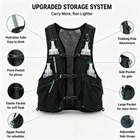 Gilet de course léger personnalisé avec poches multiples et bouteilles souples, respirant pour la course en trail, idéal pour le marathon, OEM ODM