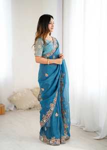 เสื้อสเวตเตอร์ผ้าไหมผ้าคอตตอนรัดรูปสำหรับผู้หญิงสไตล์ลำลองสำหรับฤดูร้อนฤดูหนาวเทศกาลดิวาลี - Product Image 3