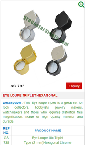 GS735 Triplet Hexagonal Eye Loupe Yunque y estacas Herramientas de mano para la fabricación de joyas - Product Image 2