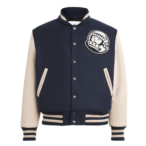 Cuerpo azul Mangas de cuero blanco Champions Hombres Letterman Varsity Bomber Jacket con parches de chenilla 2024 Modelo Tallas unisex - Product Image 4