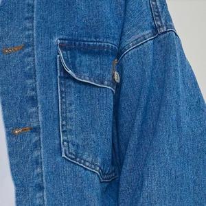 Chaqueta vaquera de cintura media con patrón a cuadros informal para mujer, vaquera holgada transpirable con decoración de botones para el verano - Product Image 6