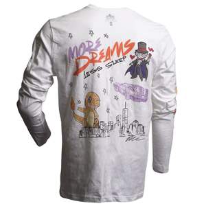 Camisa de manga larga de 3.º grado para hombres y mujeres, estampado artístico ilustrado, algodón blanco, estilo casual creativo, estilo urbano - Product Image 2