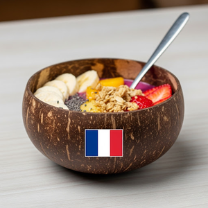 Cuenco de cáscara de coco orgánico 100% de nuevo diseño impreso banderas de país personalizadas para regalo de bebida de batido para fiesta de Vietnam - Product Image 4