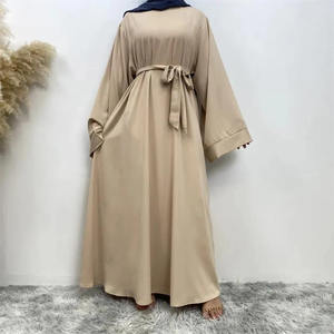 NOUVEAU Vente en gros d'abayas unies 10 couleurs - Vêtements islamiques modestes simples - Abaya en tissu Nida Robes musulmanes pour femmes Abaya de Dubaï - Product Image 4