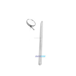 Miroir buccal dentaire de haute qualité en acier inoxydable avec manche rond simple |   Instrument chirurgical certifié CE - Product Image 5