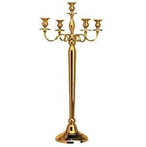 Bougeoirs de mariage les plus vendus, centre de table en forme de candélabre en vente, candélabre blanc/or de qualité supérieure - Product Image 4