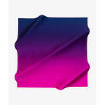Écharpe longue en satin de soie bleu marine et fuchsia dégradé - Product Image 3