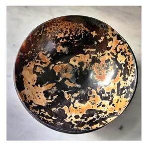 Set avec couverts en corne Bol décoratif ultra brillant en corne de buffle fabriqué à la main à partir de corne naturelle véritable - Product Image 4