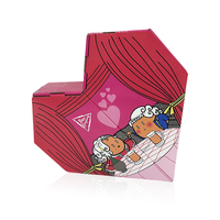 Boîte cadeau en carton vide personnalisée pour la Saint-Valentin avec logo personnalisé imprimé Calendriers de l'avent en forme de cœur