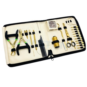Professional Stainless Steel Hair Extension <b>Tool</b> Kit Set Durable Reusable Micro Beads Pliers Loop Hook <b>Thread</b> Clips Scissors - Product Image 1