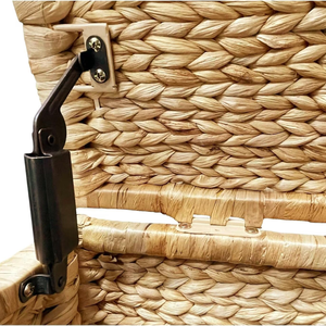 Tronco de almacenamiento de mimbre de jacinto de agua al por mayor de fábrica con marco de metal muebles de dormitorio hechos a mano de Vietnam - Product Image 5