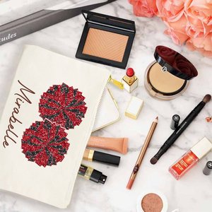 Bolsa de Maquillaje Cosmética Portátil Personalizada con Diseño de Lentejuelas Brillantes para Pompones de Animadoras - Product Image 3