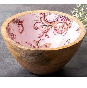 Tazón de Madera con Acabado Esmaltado para Servir Frutas y Ensaladas, Uso en Catering, Aspecto Fabuloso, Apto para Alimentos - Product Image 4