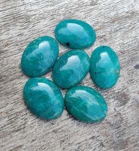 Top Grade Quality Natural Amazonite Oval Shape Cabochon Flat Back Calibrated Genuine Gemstones For Sale at Affordable Prices OEM - Product Image 4