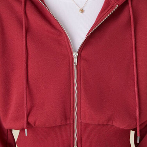 Chaqueta de Yoga de punto de invierno para mujer, Sudadera con capucha informal con cremallera y viento para deportes al aire libre, logotipo de Fitness en la parte delantera personalizado - Product Image 6