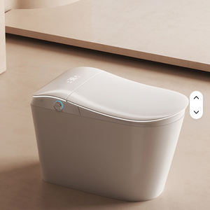 WC Smart in Ceramica Moderno Sospeso con Scarico a Sifone, Chiusura Automatica, Asciugatura ad Aria Calda, Bidet e Telecomando Inclusi - Set Completo - Product Image 1