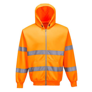 Sudadera con Capucha Profesional de Alta Visibilidad, Reflectante, Impermeable, de Poliéster, con Cremallera, Clase 2, Uniforme de Seguridad Laboral - Product Image 1