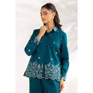 Ensemble coordonné brodé en cambric IPST-77136 Tissu en crêpe de coton Tailles disponibles XXL XL - Product Image 6