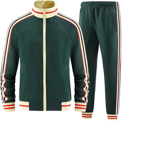 Conjuntos Deportivos para Hombre, Chaqueta y Pantalones Deportivos de Manga Larga con Cremallera Completa, Mangas Completas, Estilo con Puños - Product Image 4