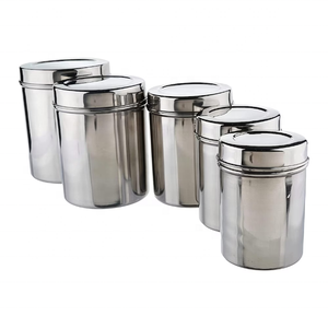 Stainless Steel 304 Food grade <b>Kitchen</b> <b>storage</b> <b>containers</b> durable sustainable and new customized size and logo <b>storage</b> jar - Product Image 4