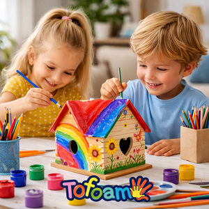 <span class=keywords><strong>Casa</strong></span> para Pájaros de <span class=keywords><strong>Madera</strong></span> Pulida, Moderna y Creativa, Decoración Navideña Multifuncional y Ecológica para Mesa, Pinturas Incluidas, Personalizable - Product Image 4