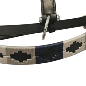 Premium Leather Horse <b>Halter</b> Polo Design Nylon Inlay Adjustable Headcollar Durable Equestrian <b>Halter</b> Custom OEM - Product Image 2