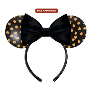 Factory Direct Orange Heart Edition Concept <b>Mouse</b> Ears Headband Pre-Approval Design Hair Accessory Customizable <b>Mouse</b> Headband - Product Image 1