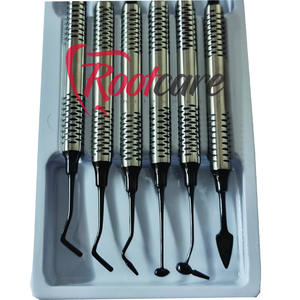 Kit d'instruments dentaires manuels de qualité supérieure pour composites colorés personnalisés, 6 pièces, revêtement plasma PVD, pour composites postérieurs - Product Image 3