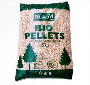 Pellets de madera de pino blanco Premium EN + A1 6mm Polvo de abeto Cáscara de arroz Tipo bolsa empaquetada - Product Image 4