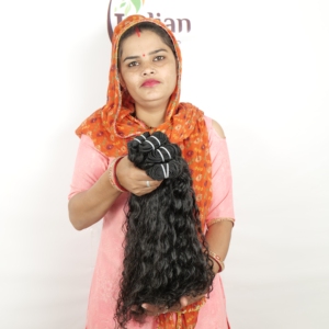 Vente en gros à vendre 100% Extensions de cheveux crus vierges noirs de couleur naturelle Bundles de vague de corps de qualité Remy Temple indien cheveux indiens - Product Image 1