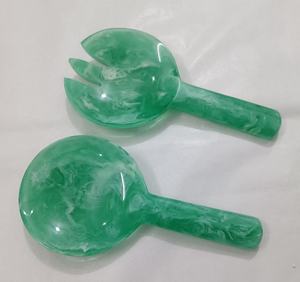 Ensemble cuillère et fourchette à salade en résine artisanale, fabrication artisanale de qualité supérieure, écologique, passe au lave-vaisselle - Product Image 2