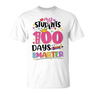 T-shirt pour enseignant « Mes élèves sont de 100 jours plus intelligents », 100e jour d'école - Product Image 1