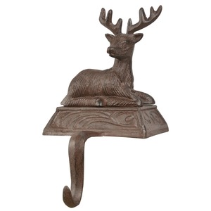 Soporte de calcetín de Navidad de hierro rústico para chimenea Mantel estante colgante decorativo festivo para decoración del hogar de vacaciones - Product Image 4