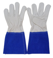 Gants de protection TIG MIG en cuir, ignifuges, imperméables, anti-choc, personnalisables avec logo, livraison rapide – Vente Flash