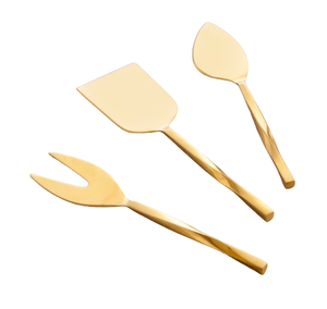 Juego de herramientas decorativas de queso dorado para mesa de cocina de Hotel, cubiertos y vajilla de aspecto real, cubiertos para uso en Catering - Product Image 1