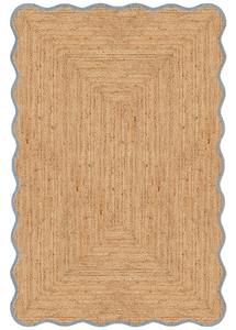 Alfombra de yute tejida de diseño moderno festoneado, respetuosa con el medio ambiente, antideslizante, para mascotas, para uso doméstico y exterior, alfombras y juegos - Product Image 3