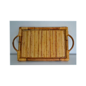Minimalist Round Woven <b>Tray</b> Set Decorative Rattan Serving Platter for Ottoman Coffee Table <b>Tray</b> Natural ServingPlate Rattan <b>Tray</b> - Product Image 6