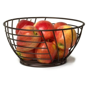 Organisateur en métal fait à la main panier de rangement noir enduit comptoir ustensiles de cuisine pour fruits et légumes utilisation en gros de table - Product Image 3