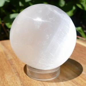 Selenite คริสตัลทรงกลมลูกบอลคริสตัลธรรมชาติบำบัดและตกแต่งพลอยแท้ภาพคริสตัลฮวงจุ้ย selenite ลูกคริสตัล - Product Image 5