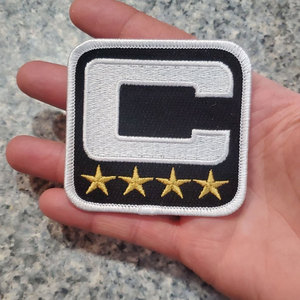 Parche de capitán C del equipo con 4 estrellas doradas, emblema de hierro bordado para fútbol, fútbol, hockey, baloncesto, camisetas - Product Image 5