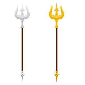 Latón Om Trishool Trishul indio hindú pared religiosa decoración del hogar cocina Pooja Mandir templo esculturas - Product Image 2